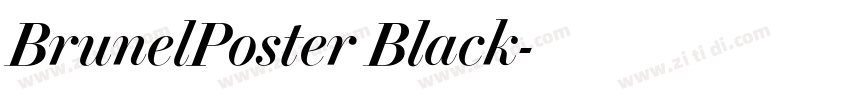 BrunelPoster Black字体转换